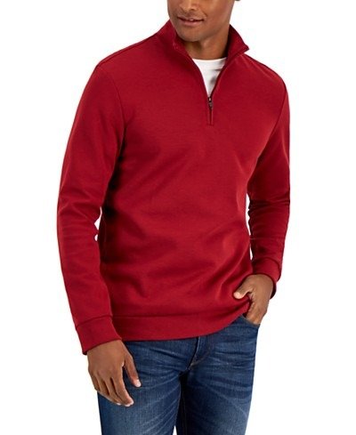 Men's Thompson Quarter Zip Mock Neck Sweatshirt