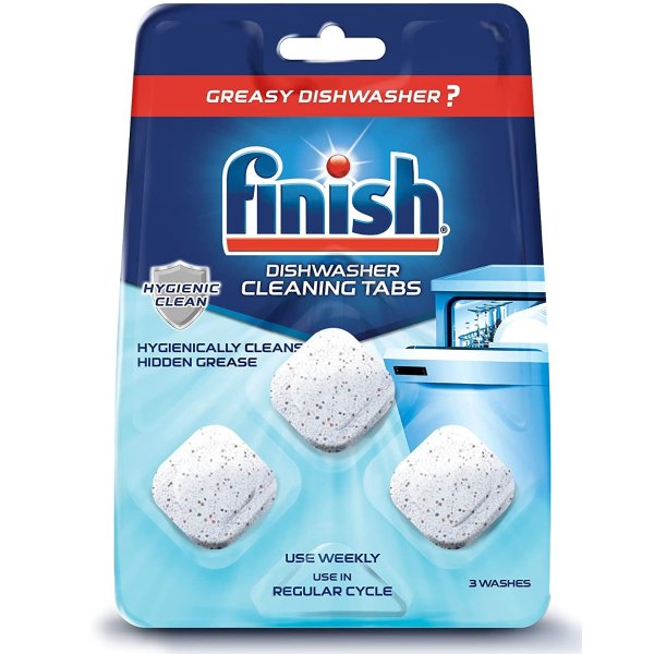 Finish In-Wash Dishwasher Cleaner: Clean Hidden Grease and Grime, 3 ct
