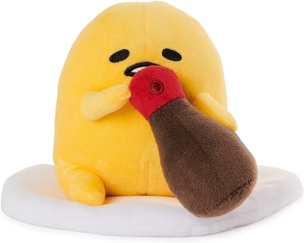 GUND Sanrio Gudetama The Lazy Egg Stuffed Animal, Gudetama with Soy Sauce Plush Toy for Ages 1 and Up, 5”