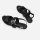 Black Double Strap Satin Sandals|CHARLES & KEITH