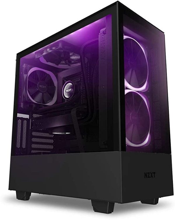 H510 Elite - CA-H510E-B1 - Premium Mid-Tower ATX Case PC Gaming Case - Dual-Tempered Glass Panel - Front I/O USB Type-C Port - Vertical GPU Mount - Integrated RGB Lighting - Black