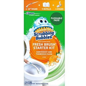 Scrubbing Bubbles Fresh Brush Toilet Cleaning System Starter Kit with 4 Refills