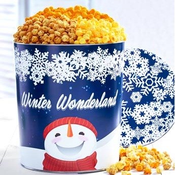 Winter Wonderland Popcorn Tins from The Popcorn Factory
