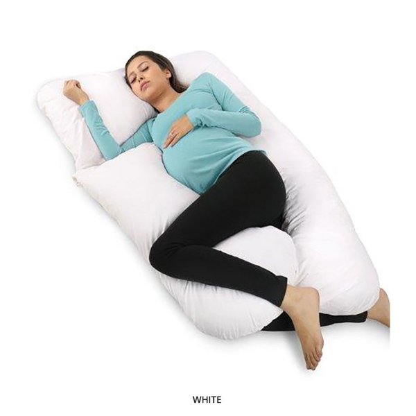 Giant U-Shaped Maternity & Side Sleeper Pain-Relieving Body Pillow with Cover - Assorted Colors