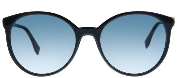 FF 0288 807 08 Black Round Plastic Sunglasses
