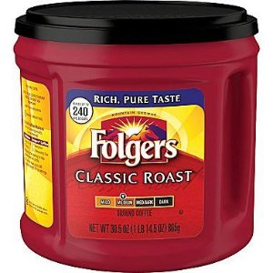 Folgers Classic Roast Ground Coffee, Regular, 30.5 oz. Can