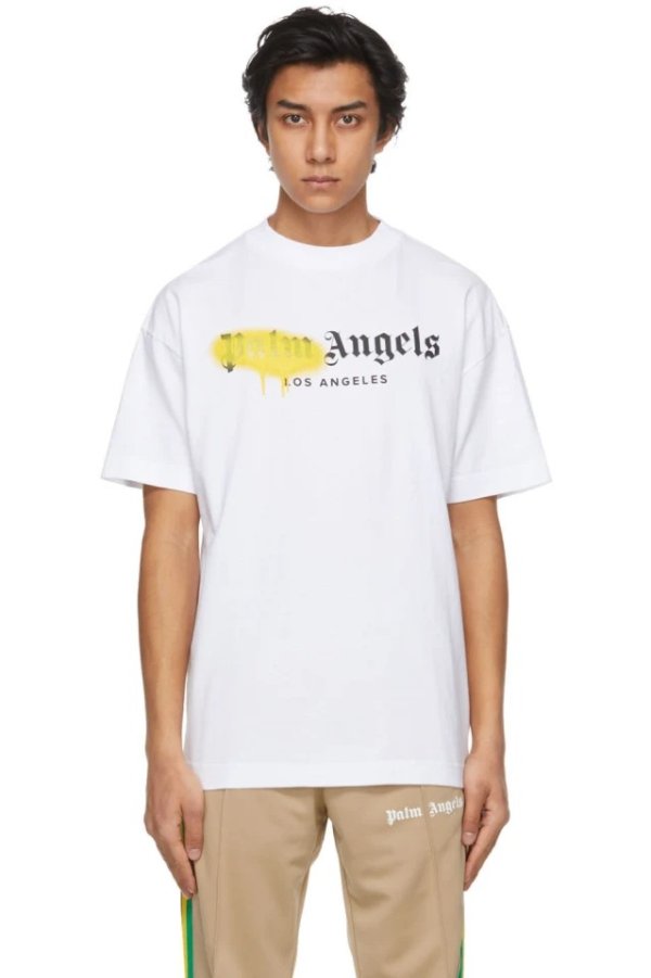 White Sprayed Logo LA T-Shirt