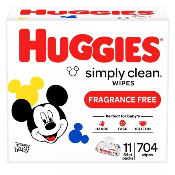 Simply Clean Fragrance-Free Baby Wipes (Select Count)