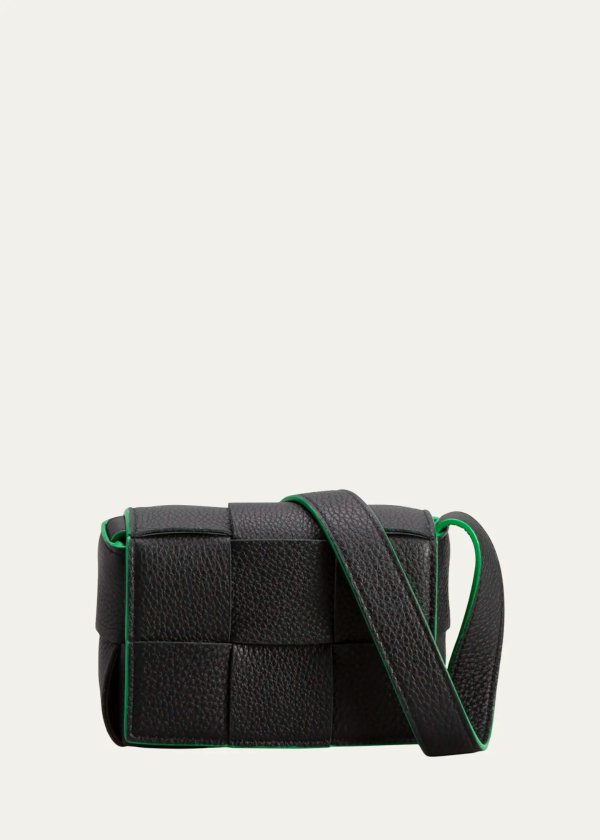 Men's Intrecciato Leather Mini Crossbody Bag