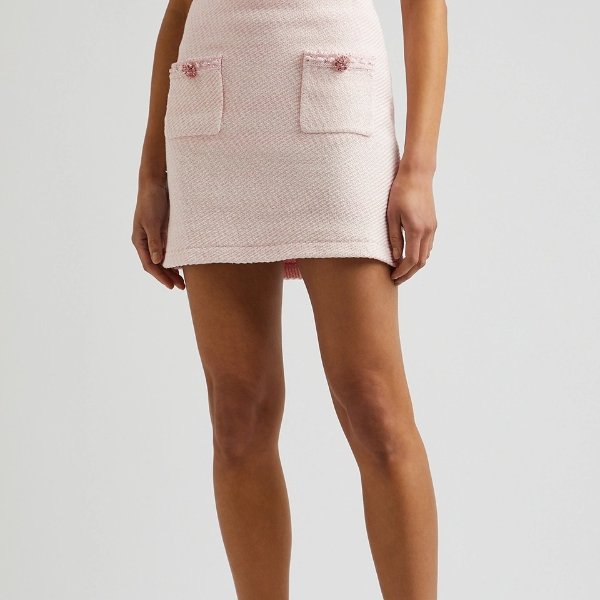 Knitted cotton mini skirt