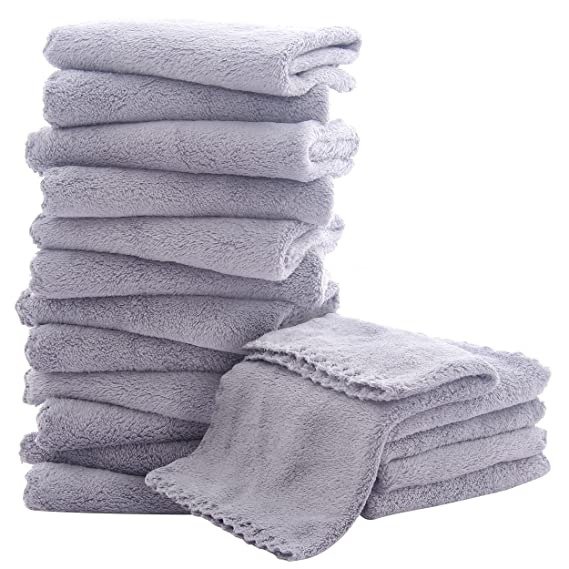 Ultra Soft 16 Pack Baby Washcloths - 10x10 Inches