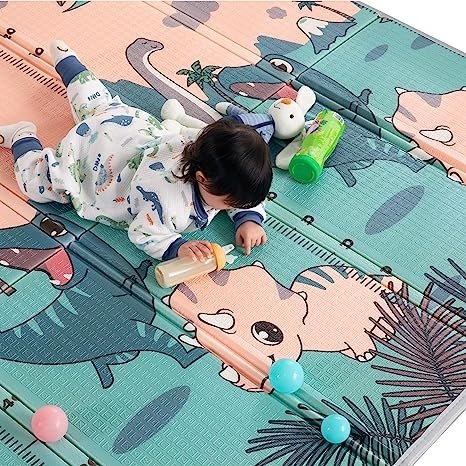 Baby Play Mat Foldable, Insugar Playmats for Babies, Toddlers, Infants, 0.6in Thicker Foam Baby Mat for Floor, Extra Large, Waterproof & Anti- Slip, Indoor Outdoor Use (71"x 79")