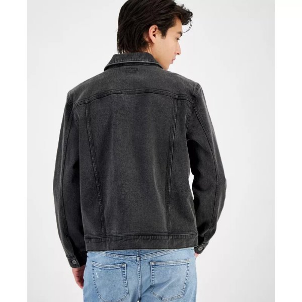 Men's Regular Fit Denim Trucker Jacket, Created for Macy's