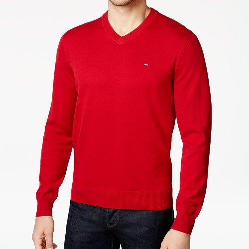 Men's Signature Solid V-Neck Sweater, Created for Macy's