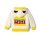 Baby Boys' Burger Graphic Long Sleeve Sherpa Hoodie Sweatshirt - Harajuku Mini for Target White/Yellow