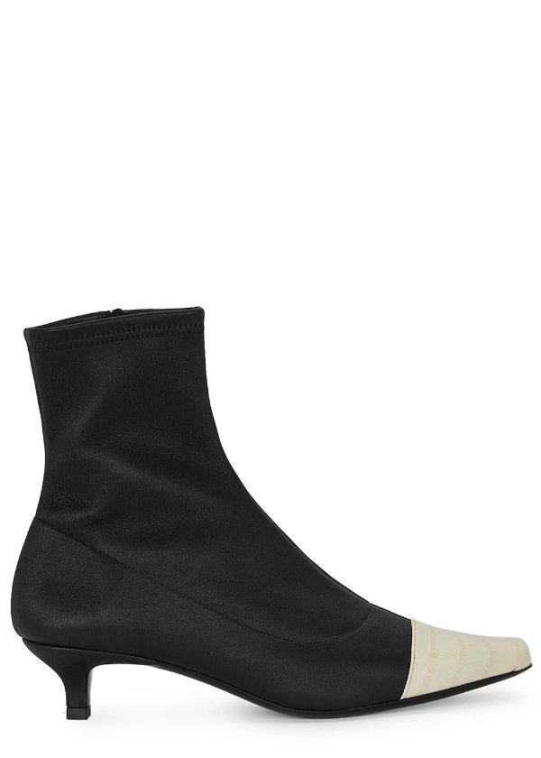 Karl 40 black stretch-leather ankle boots
