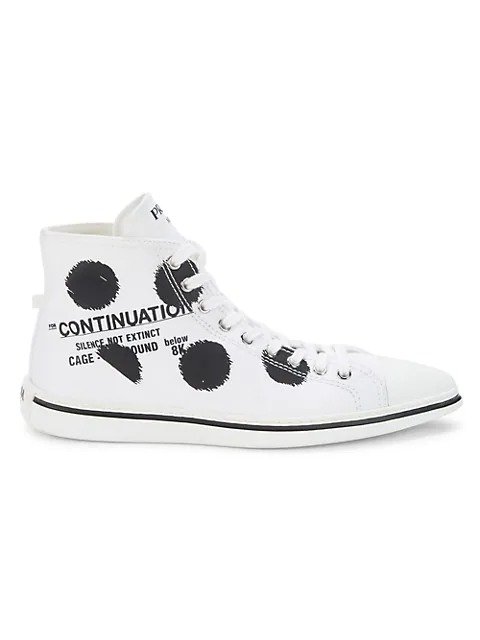 Women's Print Canvas High-Top Sneakers