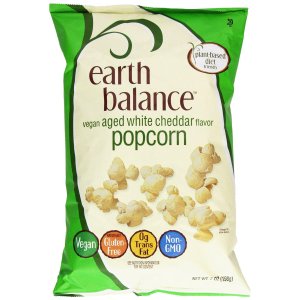 Earth Balance Gluten Free Vegan Aged White Cheddar Popcorn, 7 Ounce