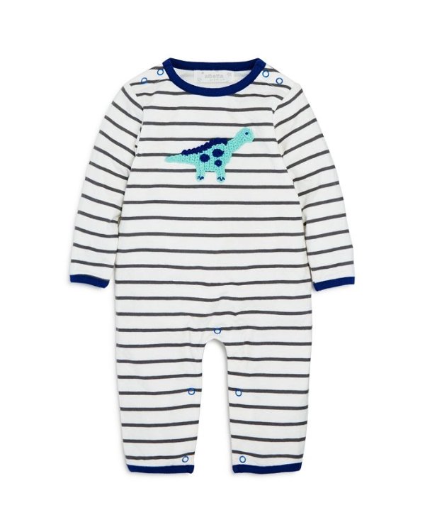 Boys' Crochet-Dino Striped Coverall, Baby - 100% Exclusive