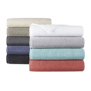 JCPenney Home Quick Dri Textured Solid Bath Towels