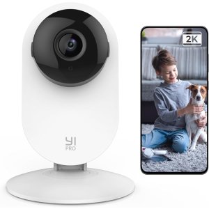 YI Pro 2K 安防摄像头 支持人物、动物、汽车检测 语音助手