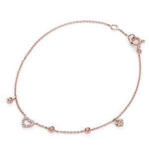 Mini Diamond Heart Bracelet in 14k Rose Gold, DEALMOON EXCLUSIVE! 