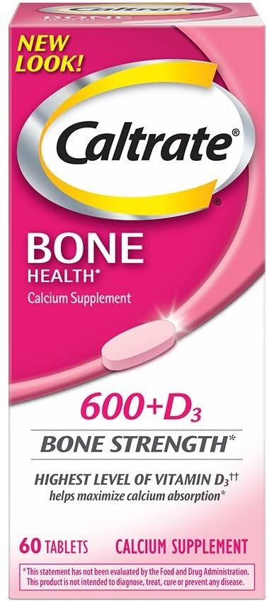 Caltrate 600+D3 Calcium & Vitamin D3 Supplement (60-Count Tablets)