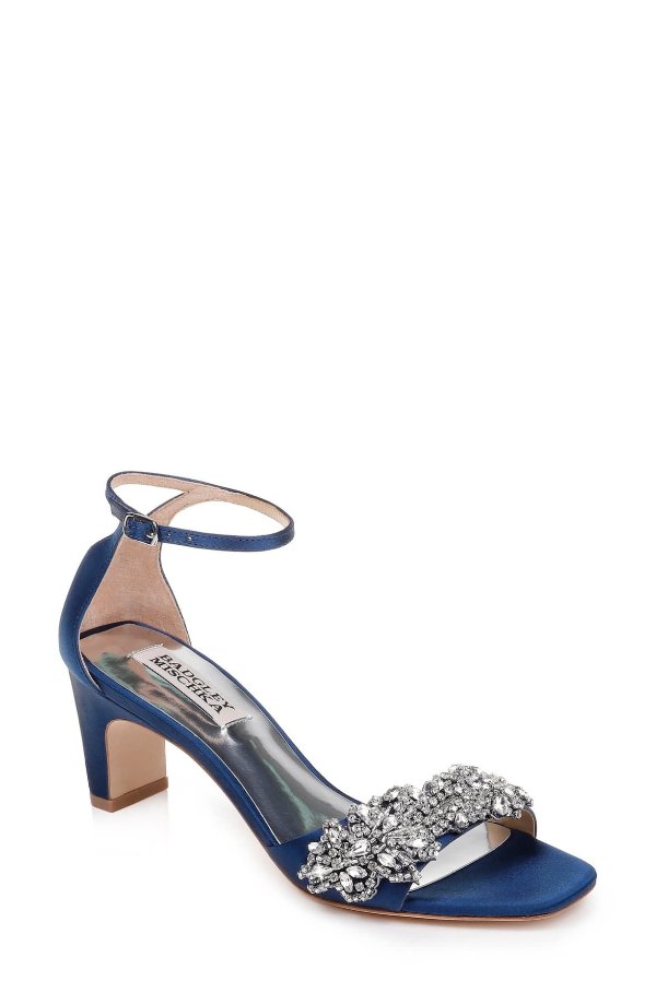 Alison Embellished Block Heel Sandal