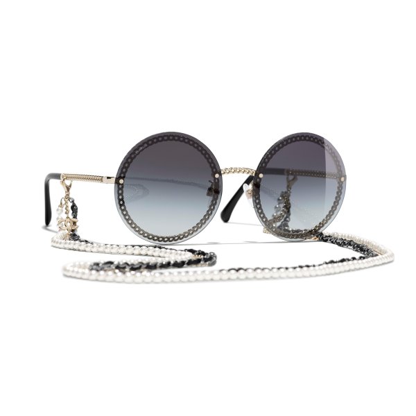 Round Sunglasses Gold eyewear | CHANEL