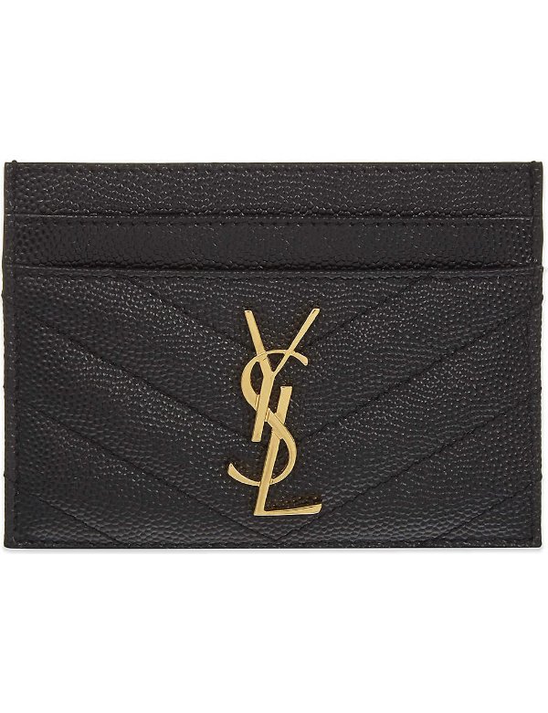Monogram quilted leather cardholder