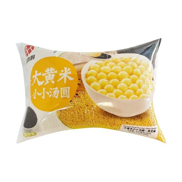 Qian wei yang chu Rhubarb Small Rice Ball Black Sesame Frozen 280 g