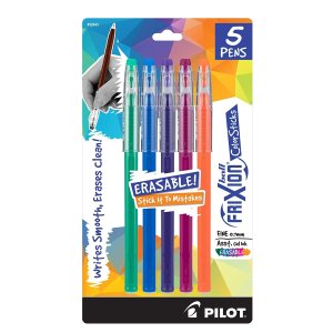 Pilot Frixion 可擦彩色中性笔5件套