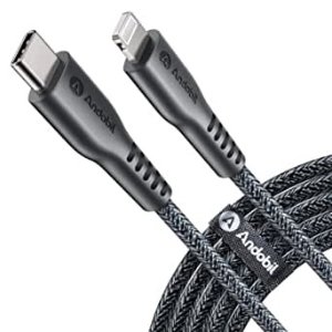 Andobil [Military-Grade] Nylon USB C to Lightning Cable 6FT