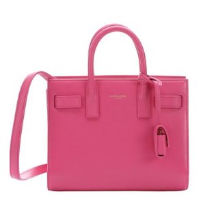 SAINT LAURENT Lipstick Pink Leather 'nano Sac De Jour' Convertible Bag