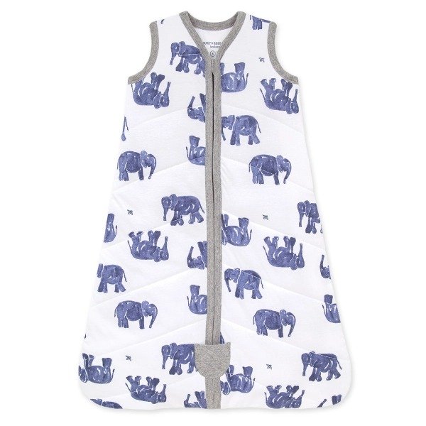 Wandering Elephants Organic Beekeeper™ Wearable Baby Blanket - Indigo