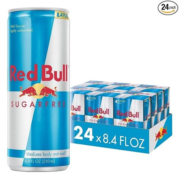 Energy Drink, Sugar Free, 24 Pack of 8.4 Fl Oz, Sugarfree (6 Pack of 4)