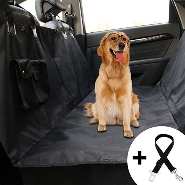 Honest Dog Car Seat Covers With Side Flap, Pet backseat cover for Cars, Trucks, and Suv's with Zipper and Pocket- WaterProof & NonSlip Dog …