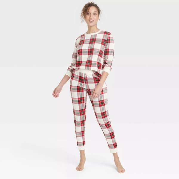 Women's Thermal Pajama Set - Stars Above™ Cream XXL