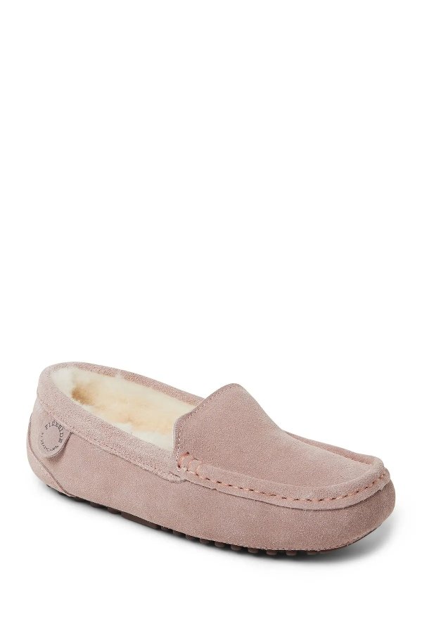 Mel Genuine Shearling Lined Moccasin Slipper - Wide Width Available