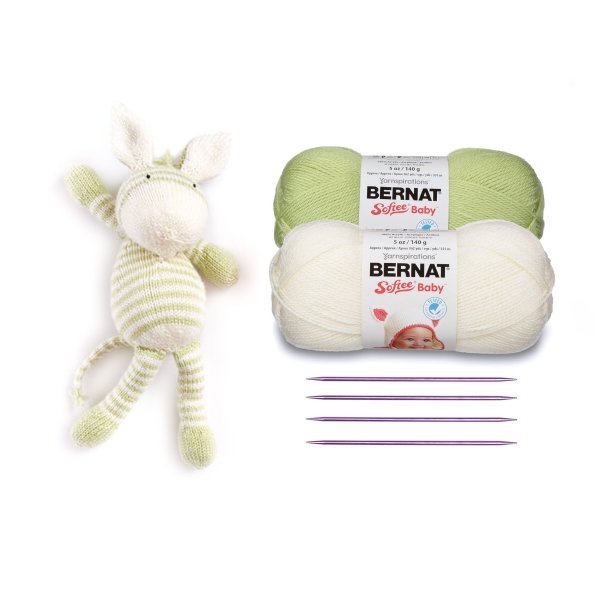 Zebra, Soft Fern, Knitting Kit