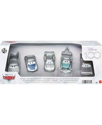 Disney and Pixar Disney 100 Celebration Gifts for Kids and Collectors 5-Pack Toy Cars 1:55 Scale Diecast Vehicles