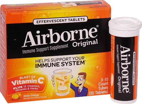 Immune Support Supplement Zesty Orange -- 30 Effervescent Tablets