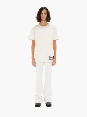MADE IN BRITAIN: DECONSTRUCTURED BI COLOUR T-SHIRT in white | JW Anderson