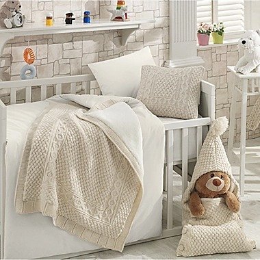 Nipperland® Natural 6-Piece Crib Bedding Set in Beige | buybuy BABY