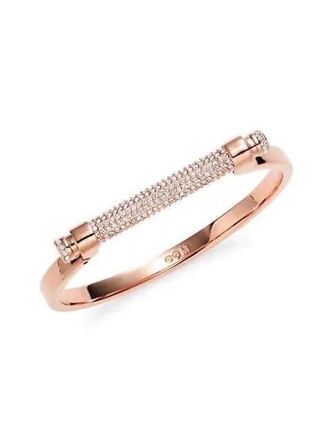​Rose Goldtone & Swarovski Crystal Bangle Bracelet