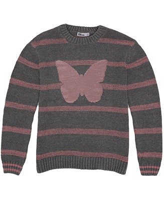 Big Girls Slip Sequin Graphic Sweater Top