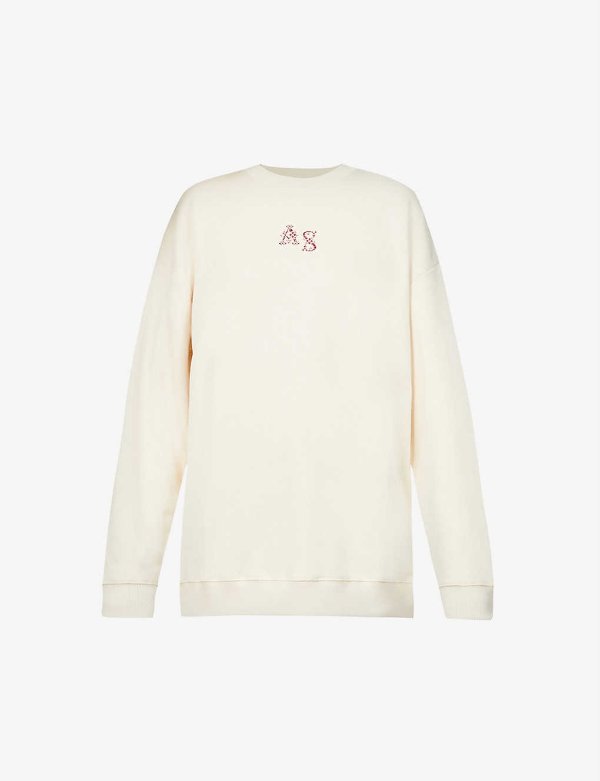 Fienele brand-embroidered cotton-jersey sweatshirt