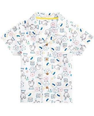Baby Boys Animal-Print Cotton Shirt, Created for Macy's