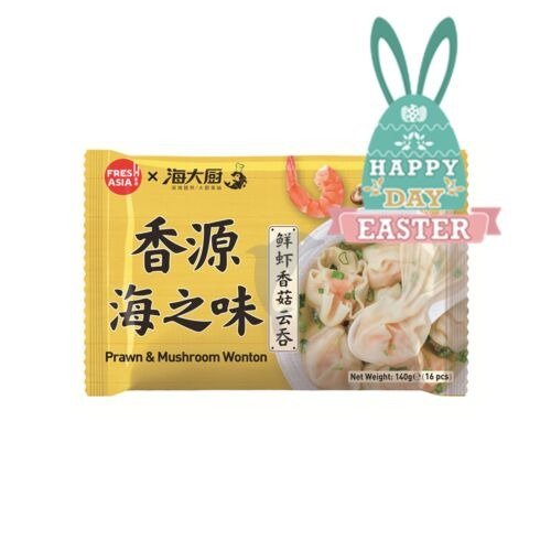 【复活节特惠】香源海大厨 鲜虾香菇云吞 140g