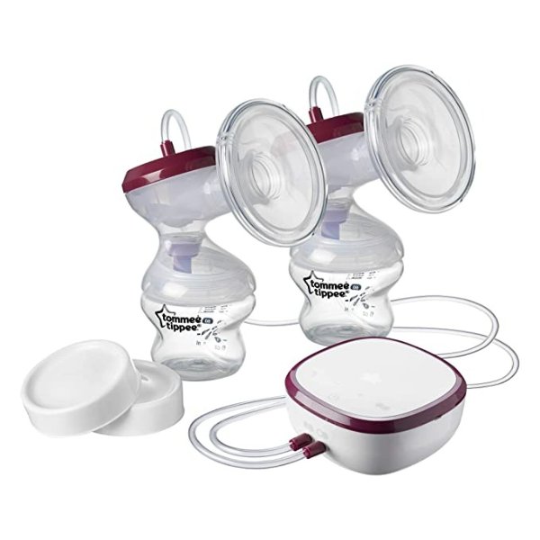 Made for Me Double Electric Breast Pump - USB Rechargeable, White